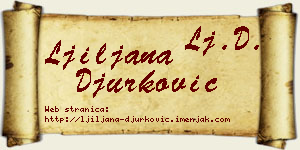 Ljiljana Đurković vizit kartica